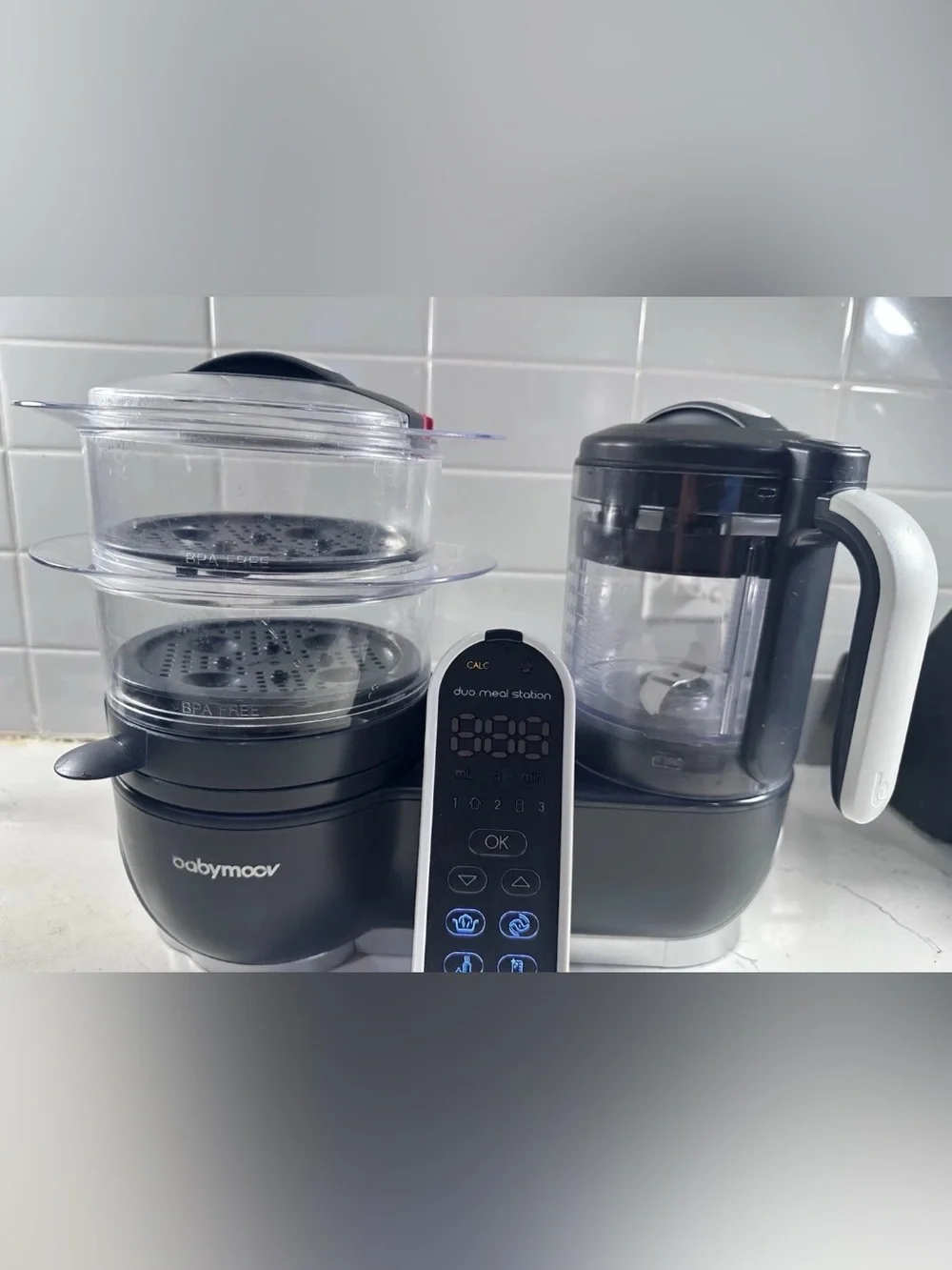 Babymoov NutriBaby+ Blender & Steamer Meal Station BPA-Free Timer A001125